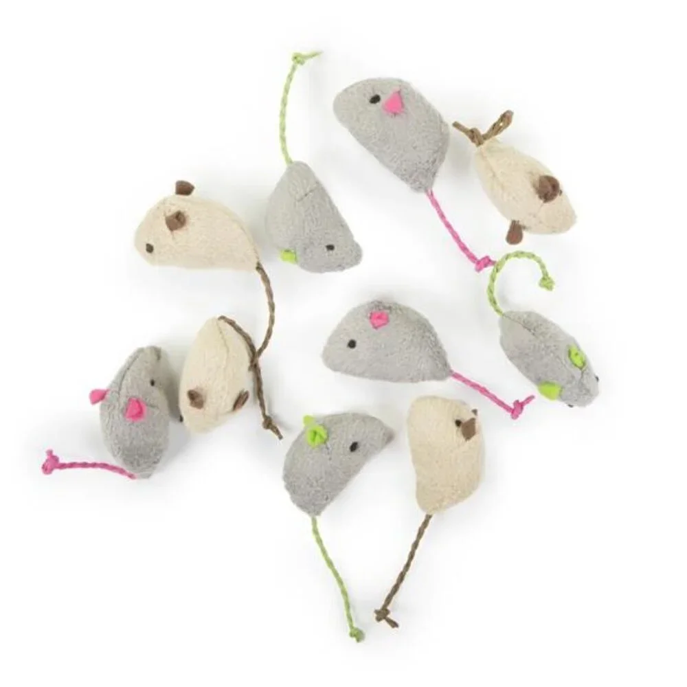 Skitter Critters Value Pack, Soft Plush Catnip Filled Mice Cat Toys,